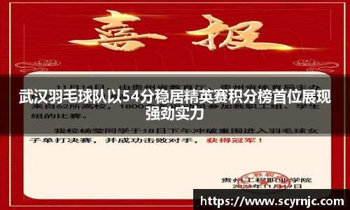 武汉羽毛球队以54分稳居精英赛积分榜首位展现强劲实力