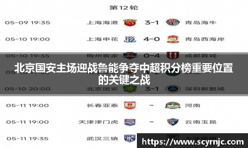北京国安主场迎战鲁能争夺中超积分榜重要位置的关键之战