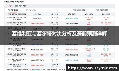 塞维利亚与塞尔塔对决分析及赛前预测详解